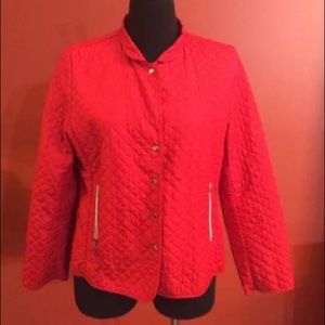 Versailles Women’s Red Quilted Jacket Size Large